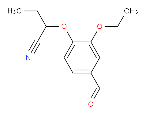 2-(2-ethoxy-4-formylphenoxy)butanenitrile