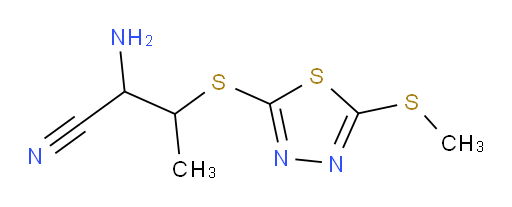2-amino-3-((5-(methylthio)-1,3,4-thiadiazol-2-yl)thio)butanenitrile