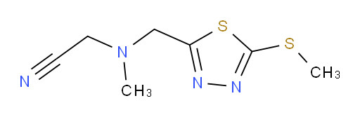 2-(methyl((5-(methylthio)-1,3,4-thiadiazol-2-yl)methyl)amino)acetonitrile