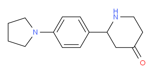 2-(4-(pyrrolidin-1-yl)phenyl)piperidin-4-one