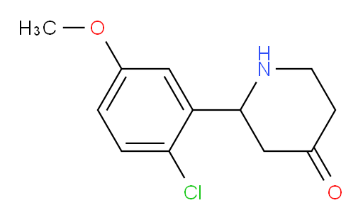 2-(2-chloro-5-methoxyphenyl)piperidin-4-one