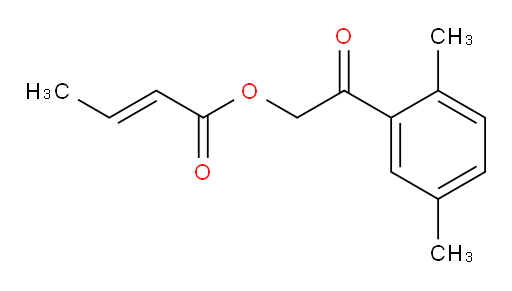 (E)-2-(2,5-dimethylphenyl)-2-oxoethyl but-2-enoate
