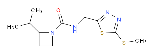 2-isopropyl-N-((5-(methylthio)-1,3,4-thiadiazol-2-yl)methyl)azetidine-1-carboxamide