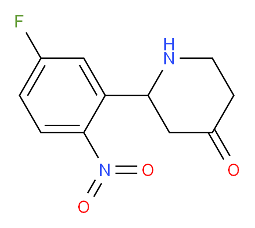 2-(5-fluoro-2-nitrophenyl)piperidin-4-one