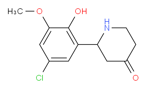 2-(5-chloro-2-hydroxy-3-methoxyphenyl)piperidin-4-one