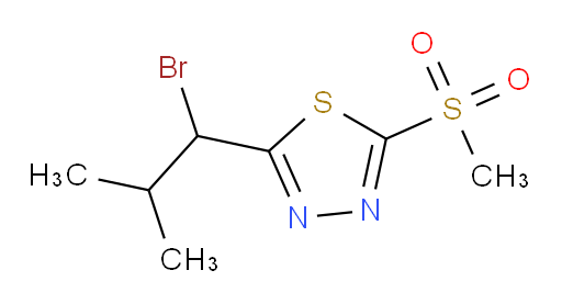 2-(1-bromo-2-methylpropyl)-5-(methylsulfonyl)-1,3,4-thiadiazole