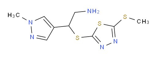 2-(1-methyl-1H-pyrazol-4-yl)-2-((5-(methylthio)-1,3,4-thiadiazol-2-yl)thio)ethanamine