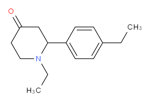 1-ethyl-2-(4-ethylphenyl)piperidin-4-one