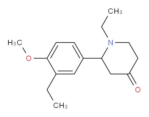 1-ethyl-2-(3-ethyl-4-methoxyphenyl)piperidin-4-one
