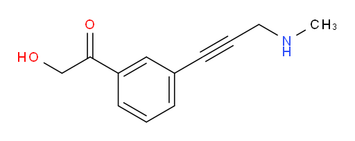 2-hydroxy-1-(3-(3-(methylamino)prop-1-yn-1-yl)phenyl)ethanone