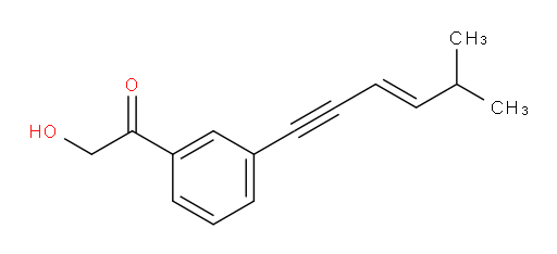 (E)-2-hydroxy-1-(3-(5-methylhex-3-en-1-yn-1-yl)phenyl)ethanone