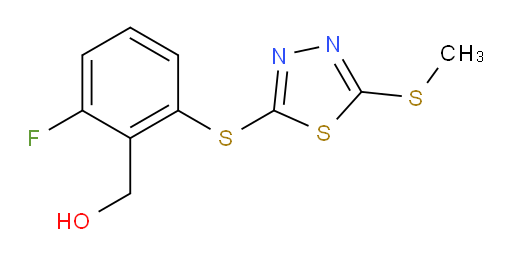 (2-fluoro-6-((5-(methylthio)-1,3,4-thiadiazol-2-yl)thio)phenyl)methanol