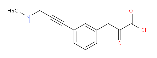 3-(3-(3-(methylamino)prop-1-yn-1-yl)phenyl)-2-oxopropanoic acid