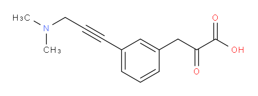 3-(3-(3-(dimethylamino)prop-1-yn-1-yl)phenyl)-2-oxopropanoic acid