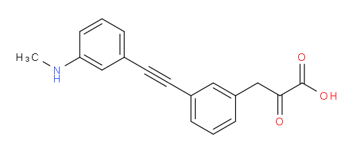 3-(3-((3-(methylamino)phenyl)ethynyl)phenyl)-2-oxopropanoic acid