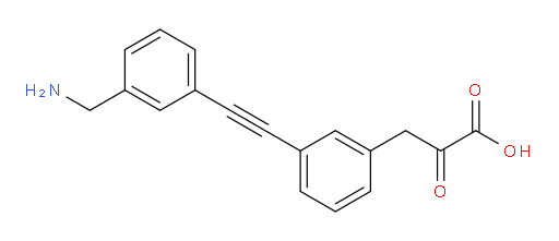 3-(3-((3-(aminomethyl)phenyl)ethynyl)phenyl)-2-oxopropanoic acid