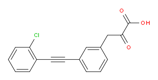 3-(3-((2-chlorophenyl)ethynyl)phenyl)-2-oxopropanoic acid