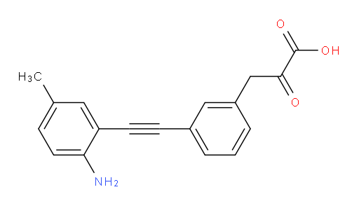 3-(3-((2-amino-5-methylphenyl)ethynyl)phenyl)-2-oxopropanoic acid