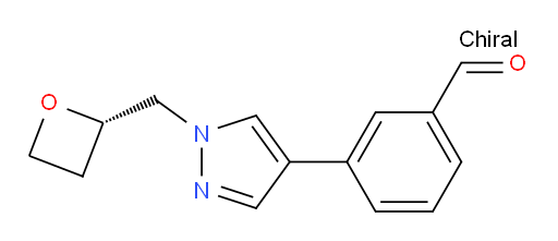(S)-3-(1-(oxetan-2-ylmethyl)-1H-pyrazol-4-yl)benzaldehyde