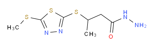3-((5-(methylthio)-1,3,4-thiadiazol-2-yl)thio)butanehydrazide