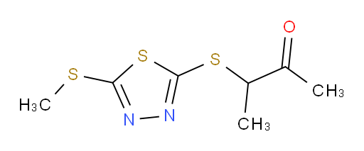 3-((5-(methylthio)-1,3,4-thiadiazol-2-yl)thio)butan-2-one