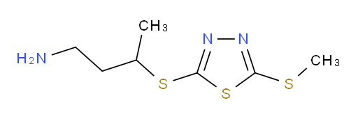 3-((5-(methylthio)-1,3,4-thiadiazol-2-yl)thio)butan-1-amine