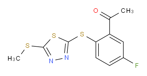 1-(5-fluoro-2-((5-(methylthio)-1,3,4-thiadiazol-2-yl)thio)phenyl)ethanone
