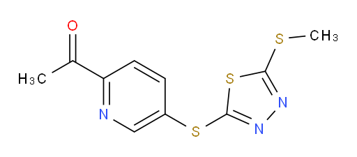 1-(5-((5-(methylthio)-1,3,4-thiadiazol-2-yl)thio)pyridin-2-yl)ethanone