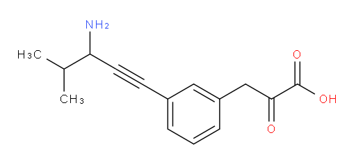3-(3-(3-amino-4-methylpent-1-yn-1-yl)phenyl)-2-oxopropanoic acid