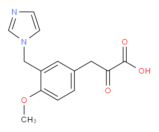 3-(3-((1H-imidazol-1-yl)methyl)-4-methoxyphenyl)-2-oxopropanoic acid