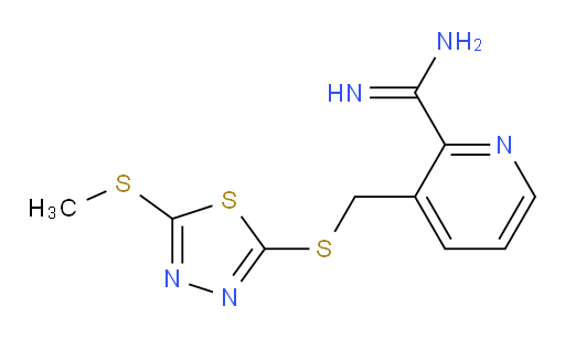 3-(((5-(methylthio)-1,3,4-thiadiazol-2-yl)thio)methyl)picolinimidamide