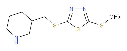 2-(methylthio)-5-((piperidin-3-ylmethyl)thio)-1,3,4-thiadiazole