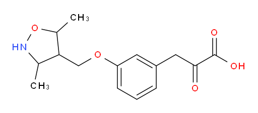 3-(3-((3,5-dimethylisoxazolidin-4-yl)methoxy)phenyl)-2-oxopropanoic acid