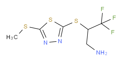 3,3,3-trifluoro-2-((5-(methylthio)-1,3,4-thiadiazol-2-yl)thio)propan-1-amine