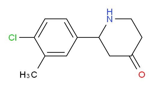 2-(4-chloro-3-methylphenyl)piperidin-4-one