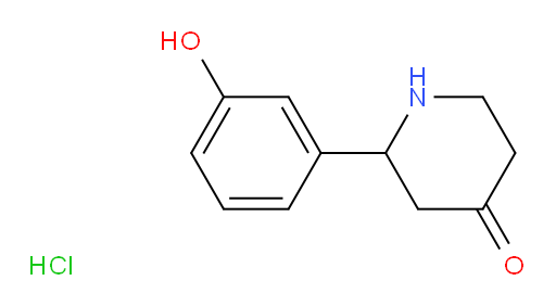2-(3-hydroxyphenyl)piperidin-4-one hydrochloride