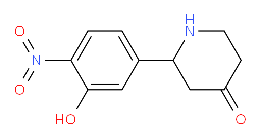 2-(3-hydroxy-4-nitrophenyl)piperidin-4-one