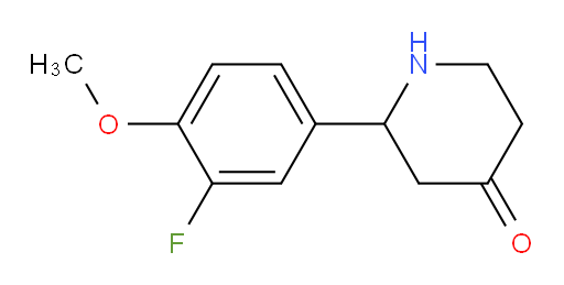 2-(3-fluoro-4-methoxyphenyl)piperidin-4-one