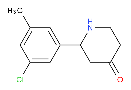 2-(3-chloro-5-methylphenyl)piperidin-4-one