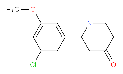 2-(3-chloro-5-methoxyphenyl)piperidin-4-one