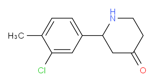 2-(3-chloro-4-methylphenyl)piperidin-4-one