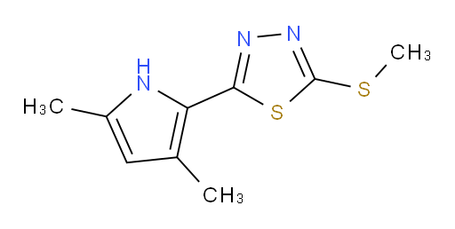 2-(3,5-dimethyl-1H-pyrrol-2-yl)-5-(methylthio)-1,3,4-thiadiazole