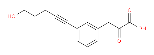 3-(3-(5-hydroxypent-1-yn-1-yl)phenyl)-2-oxopropanoic acid