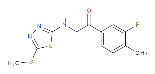 1-(3-fluoro-4-methylphenyl)-2-((5-(methylthio)-1,3,4-thiadiazol-2-yl)amino)ethanone