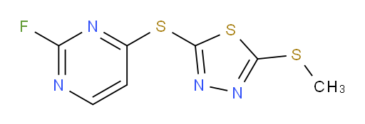 2-((2-fluoropyrimidin-4-yl)thio)-5-(methylthio)-1,3,4-thiadiazole