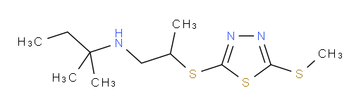 2-methyl-N-(2-((5-(methylthio)-1,3,4-thiadiazol-2-yl)thio)propyl)butan-2-amine