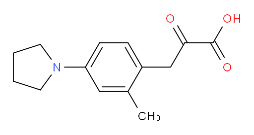 3-(2-methyl-4-(pyrrolidin-1-yl)phenyl)-2-oxopropanoic acid
