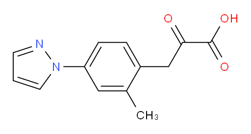 3-(2-methyl-4-(1H-pyrazol-1-yl)phenyl)-2-oxopropanoic acid