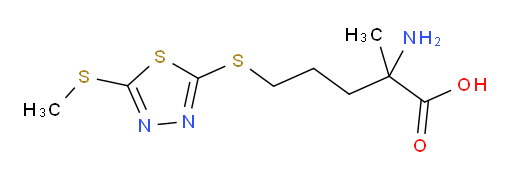 2-amino-2-methyl-5-((5-(methylthio)-1,3,4-thiadiazol-2-yl)thio)pentanoic acid