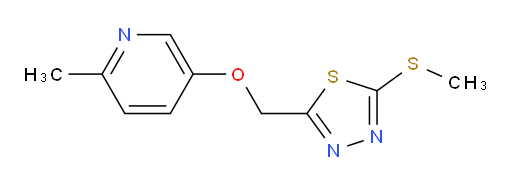 2-(((6-methylpyridin-3-yl)oxy)methyl)-5-(methylthio)-1,3,4-thiadiazole